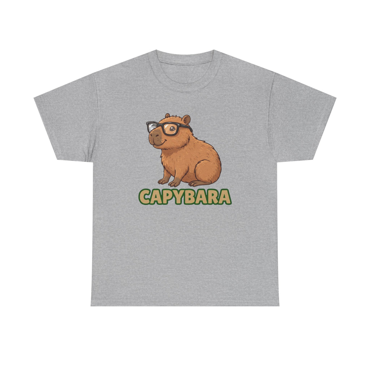 Capybara Graphic Tee - Cute Capybara with Glasses Shirt