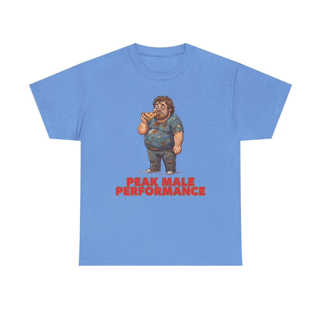 Peak Male Performance T-Shirt — Funny Pizza Guy Graphic Tee