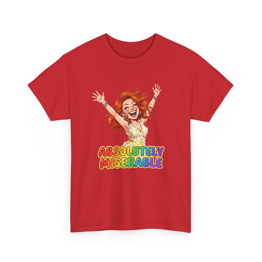 Absolutely Miserable Women's T-Shirt — Funny Redhead Cheer Cartoon Tee