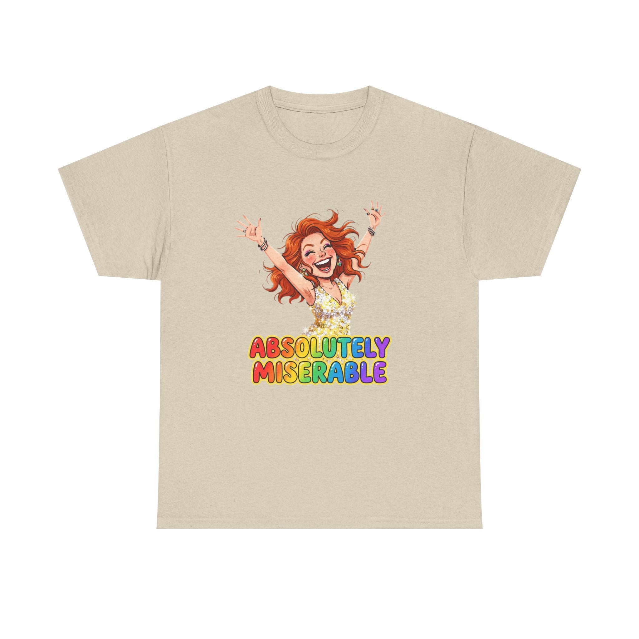 Absolutely Miserable Women's T-Shirt — Funny Redhead Cheer Cartoon Tee