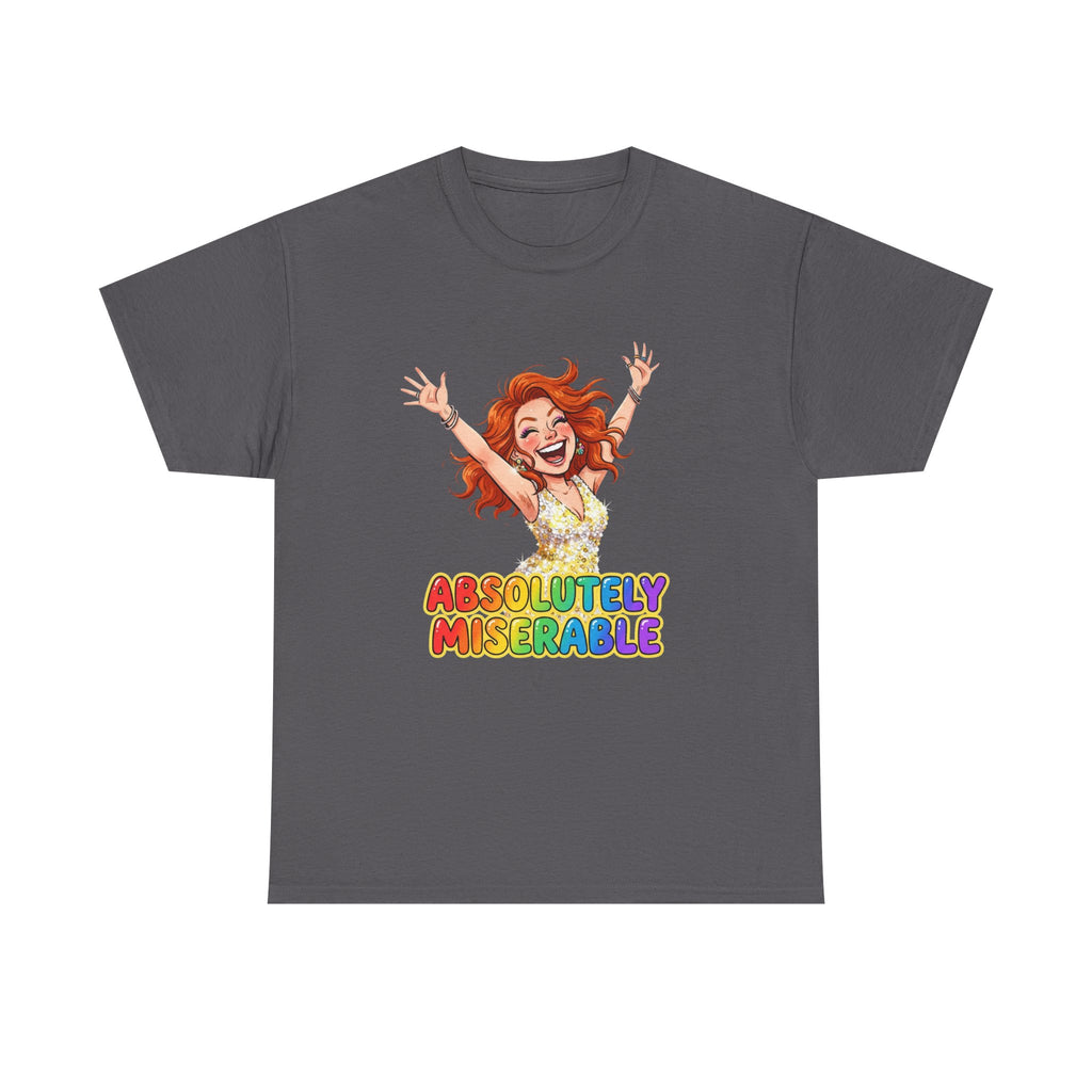 Absolutely Miserable Women's T-Shirt — Funny Redhead Cheer Cartoon Tee