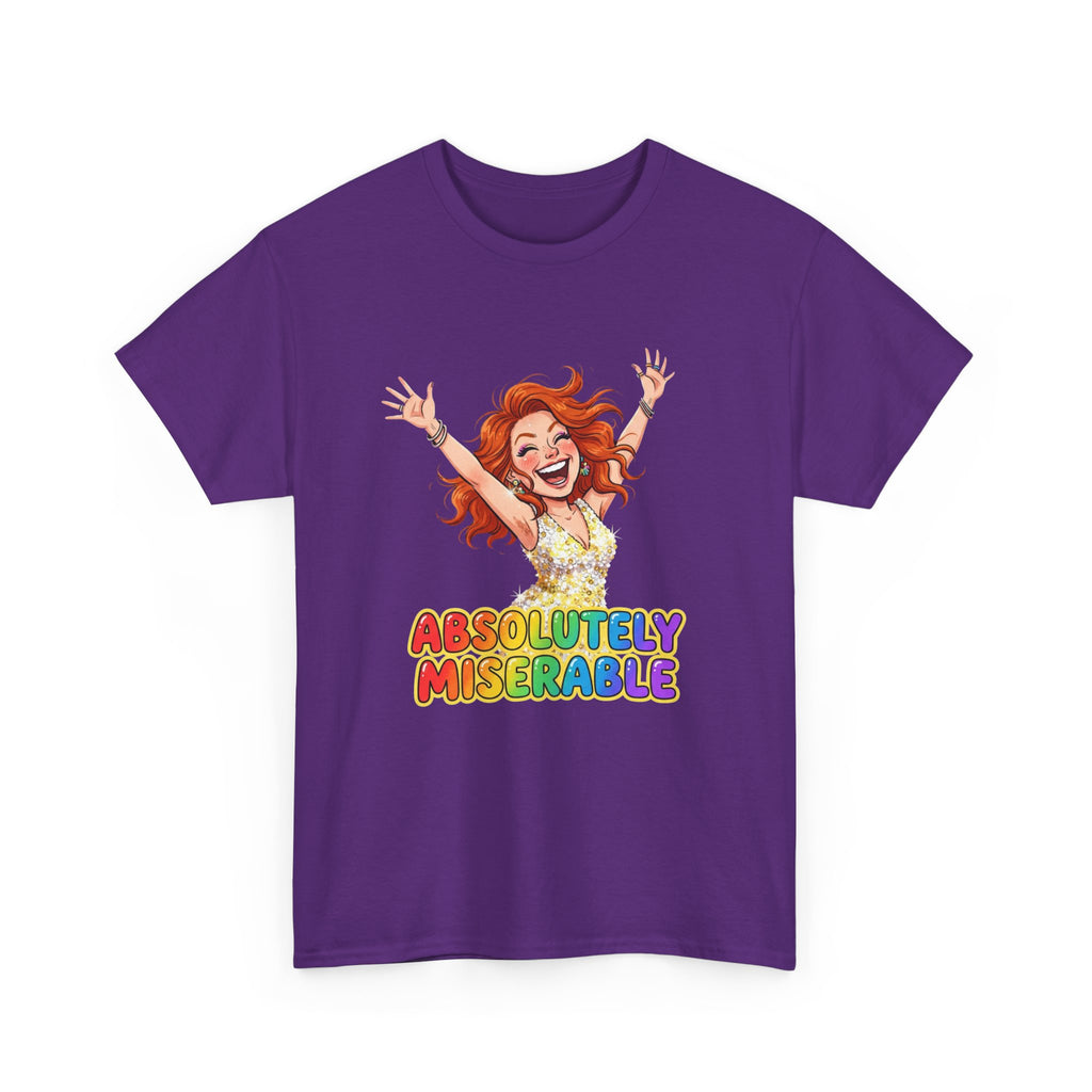 Absolutely Miserable Women's T-Shirt — Funny Redhead Cheer Cartoon Tee