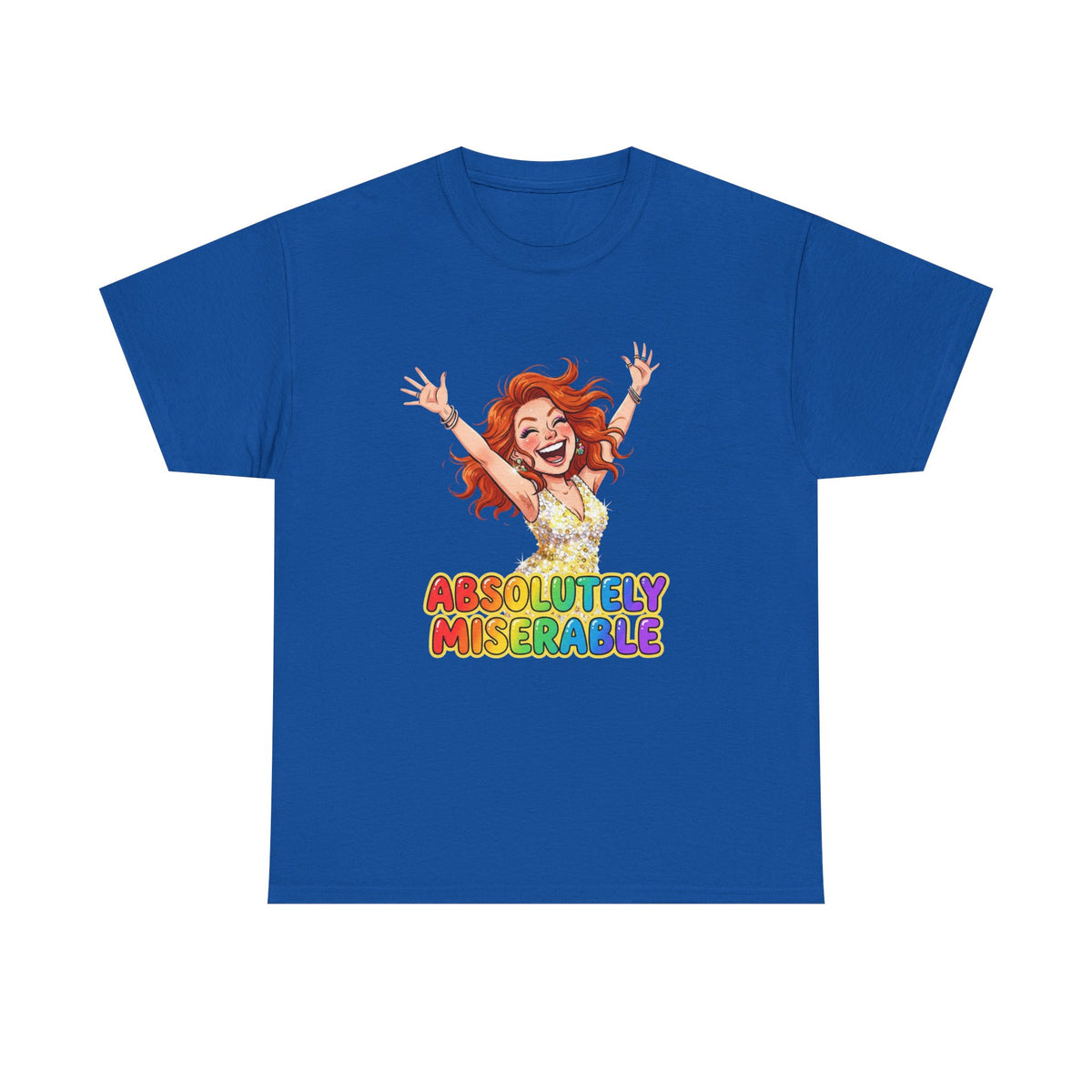 Absolutely Miserable Women's T-Shirt — Funny Redhead Cheer Cartoon Tee