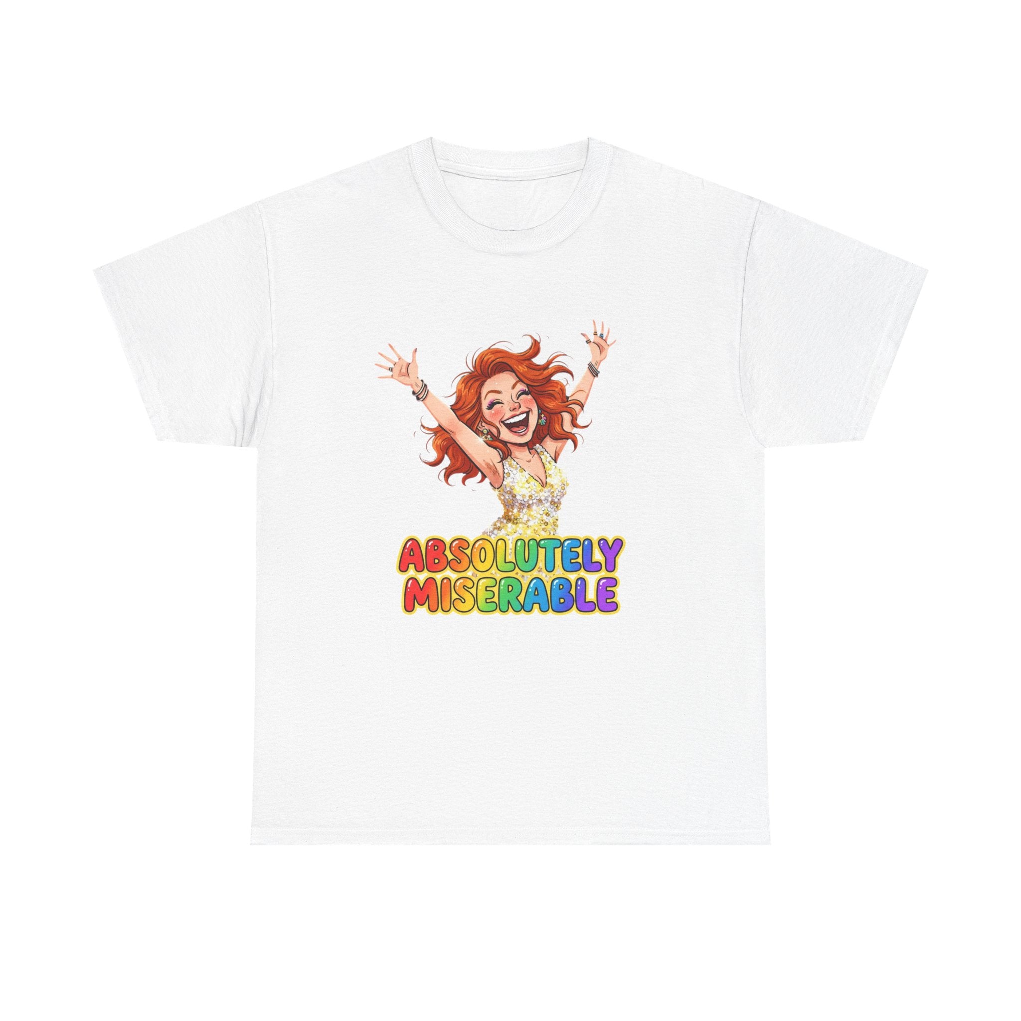 Absolutely Miserable Women's T-Shirt — Funny Redhead Cheer Cartoon Tee