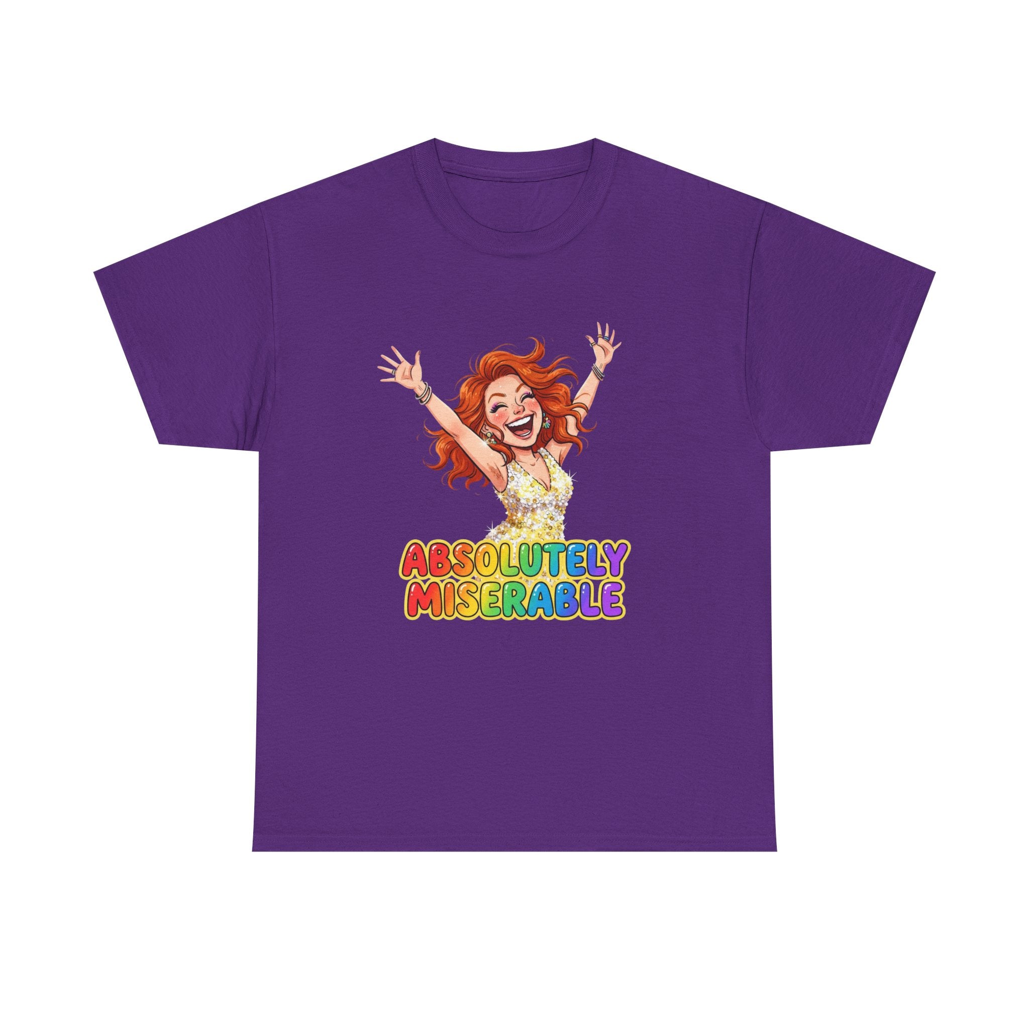 Absolutely Miserable Women's T-Shirt — Funny Redhead Cheer Cartoon Tee