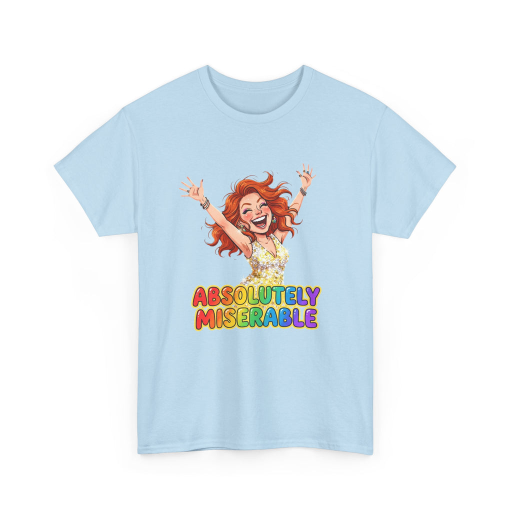 Absolutely Miserable Women's T-Shirt — Funny Redhead Cheer Cartoon Tee
