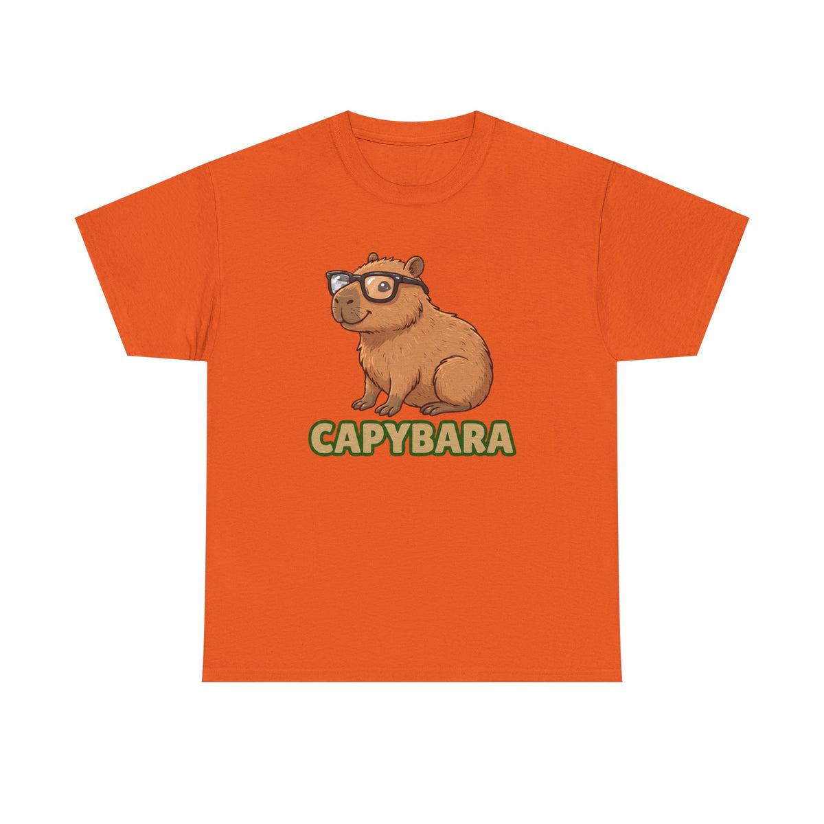 Capybara Graphic Tee - Cute Capybara with Glasses Shirt