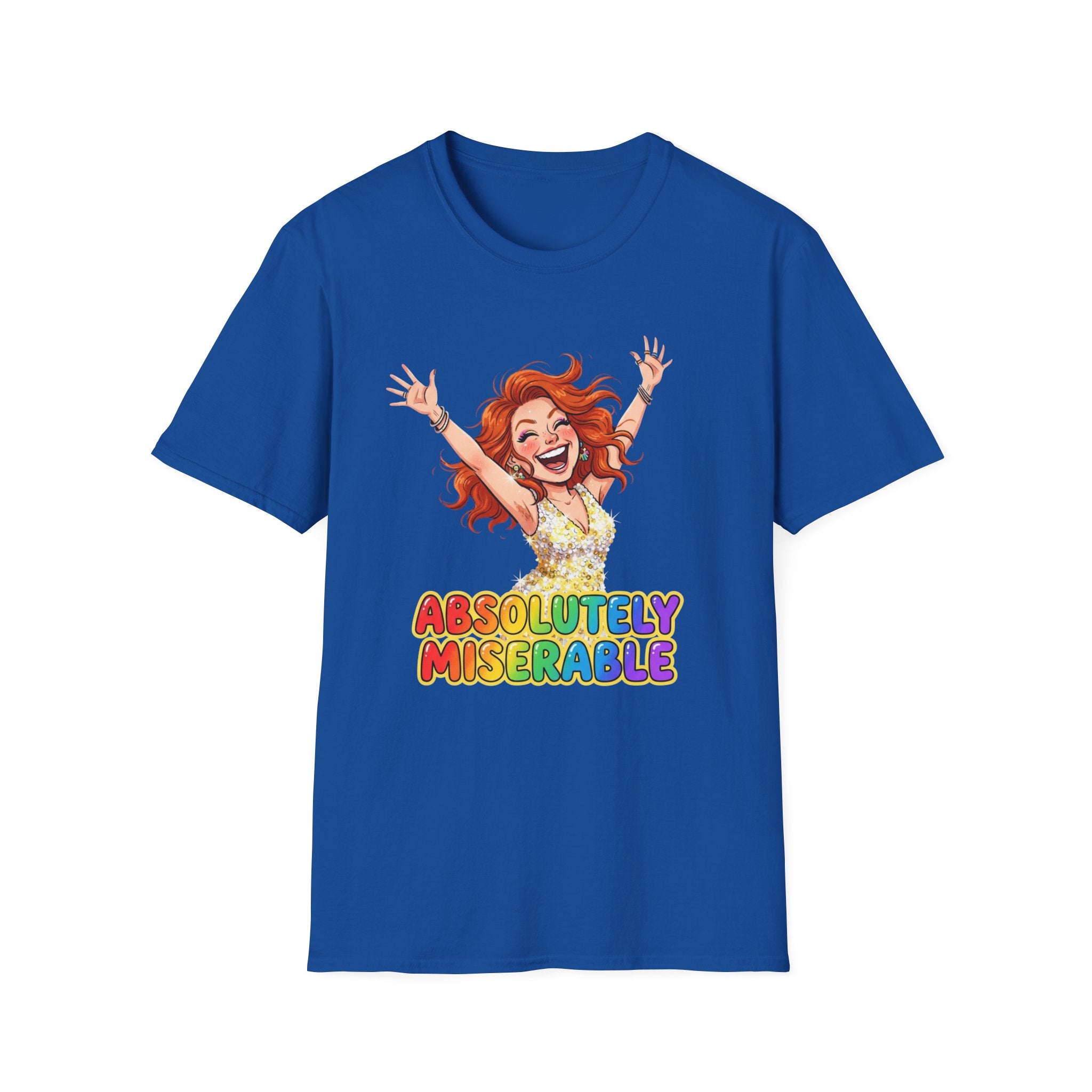 Absolutely Miserable Women's T-Shirt — Funny Redhead Cheer Cartoon Tee