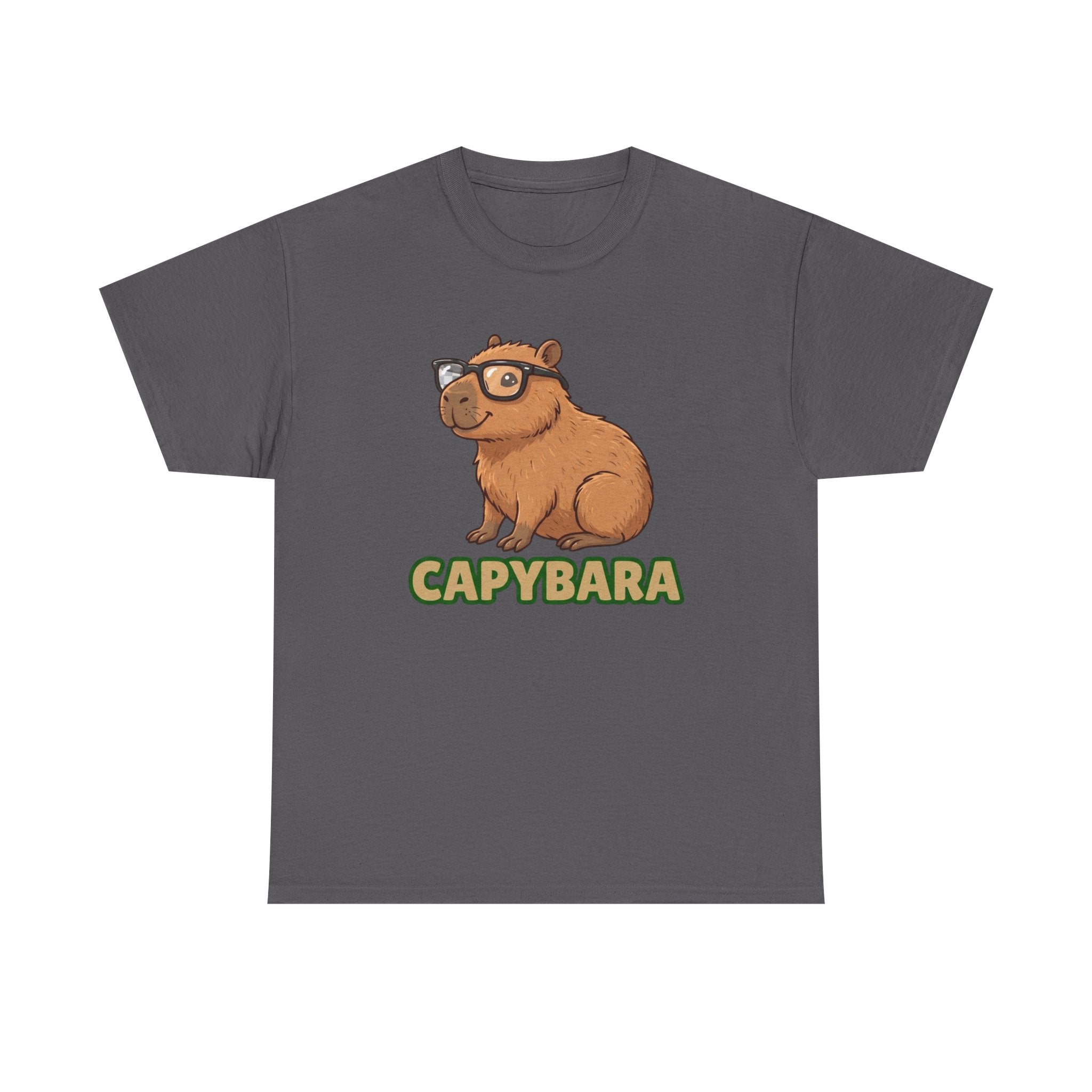 Capybara Graphic Tee - Cute Capybara with Glasses Shirt