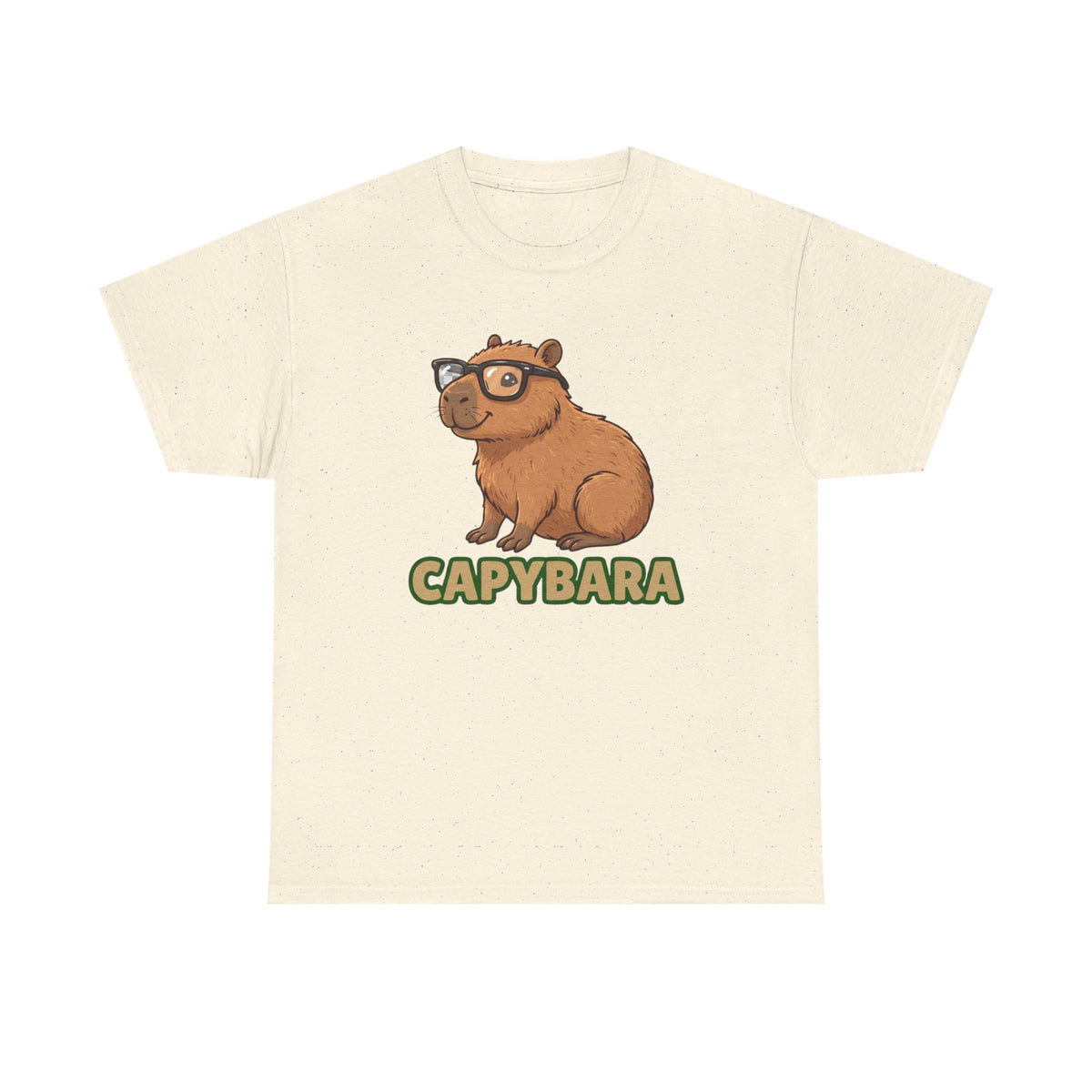 Capybara Graphic Tee - Cute Capybara with Glasses Shirt