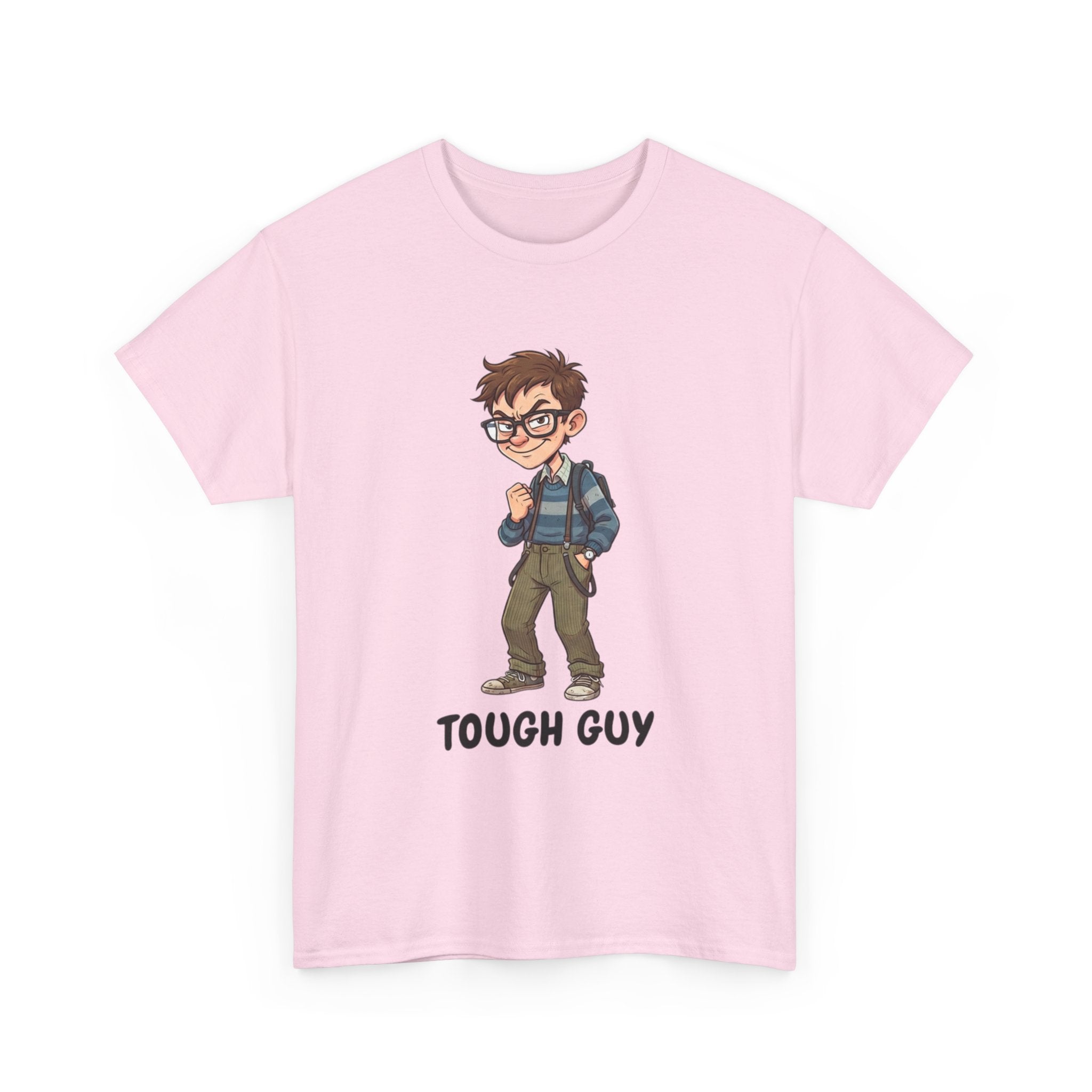 Tough Guy Graphic Tee — Nerdy Tough Guy Illustration T-Shirt