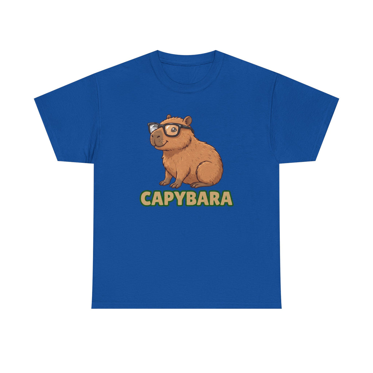 Capybara Graphic Tee - Cute Capybara with Glasses Shirt