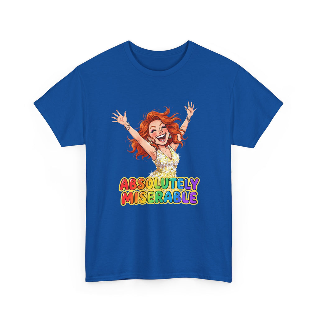 Absolutely Miserable Women's T-Shirt — Funny Redhead Cheer Cartoon Tee