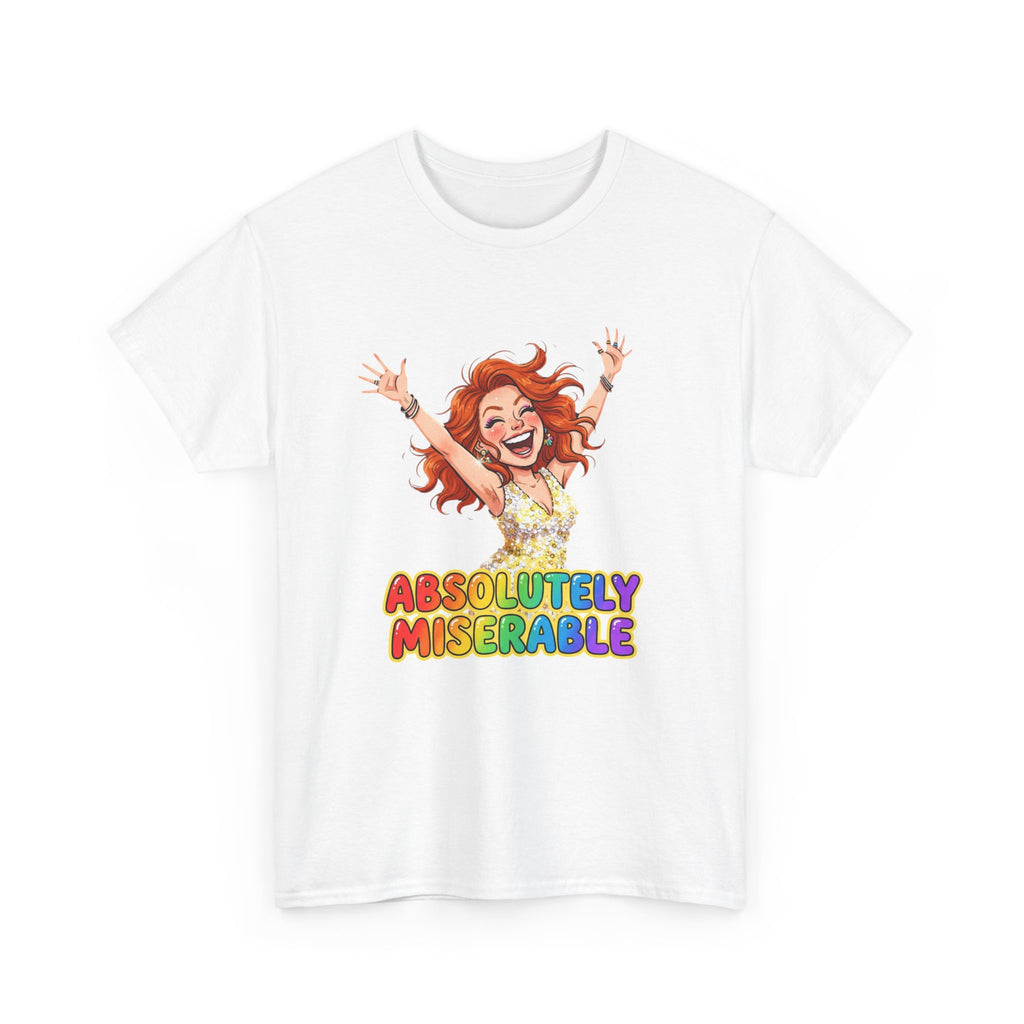 Absolutely Miserable Women's T-Shirt — Funny Redhead Cheer Cartoon Tee