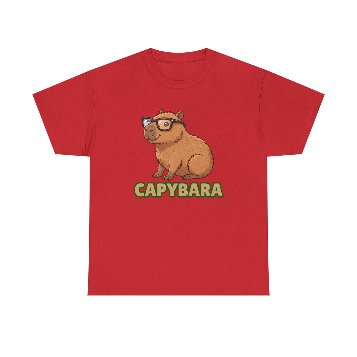 Capybara Graphic Tee - Cute Capybara with Glasses Shirt