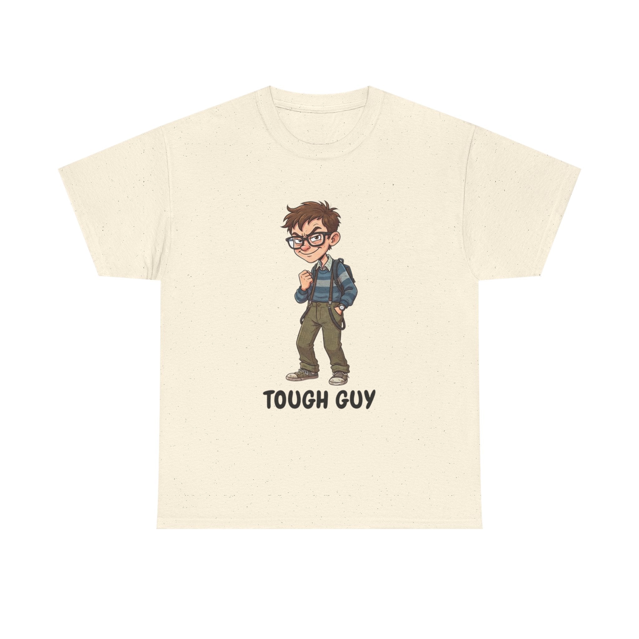Tough Guy Graphic Tee — Nerdy Tough Guy Illustration T-Shirt