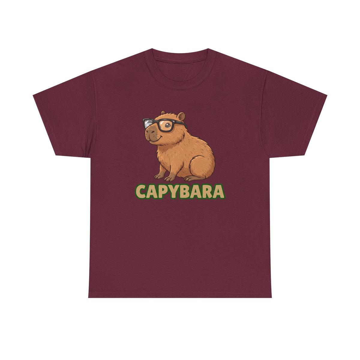 Capybara Graphic Tee - Cute Capybara with Glasses Shirt