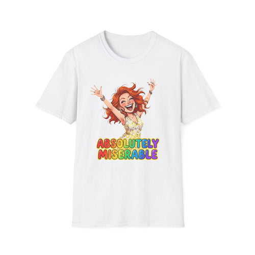 Absolutely Miserable Women's T-Shirt — Funny Redhead Cheer Cartoon Tee