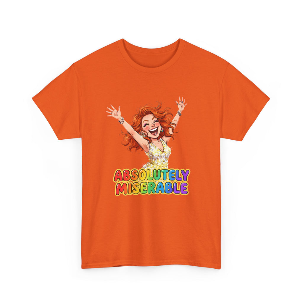 Absolutely Miserable Women's T-Shirt — Funny Redhead Cheer Cartoon Tee