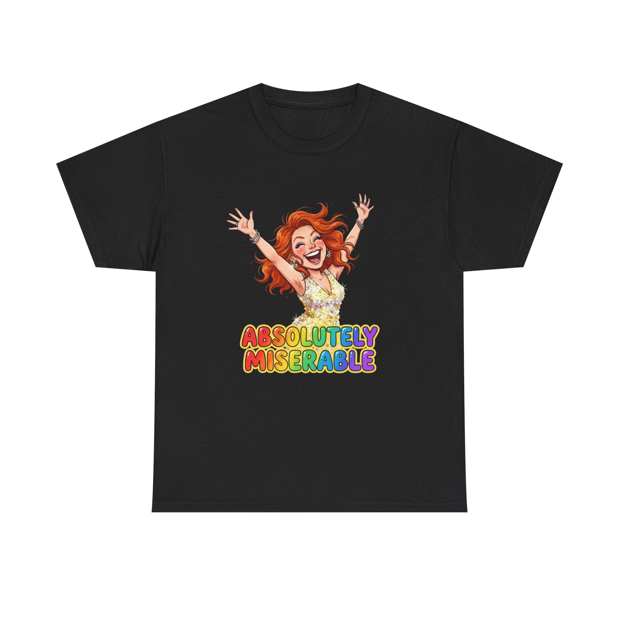 Absolutely Miserable Women's T-Shirt — Funny Redhead Cheer Cartoon Tee