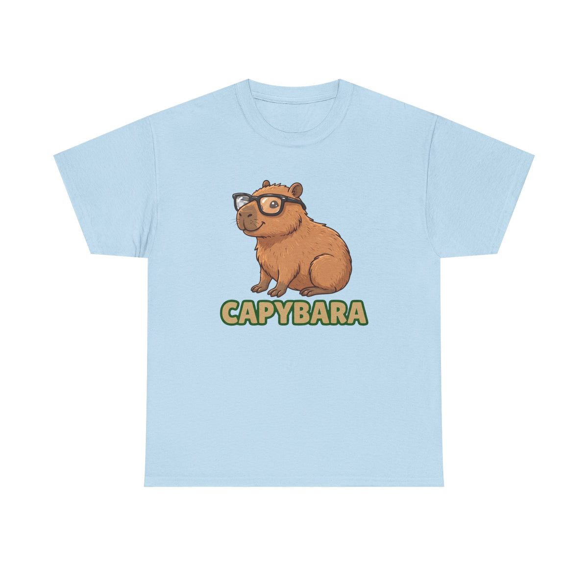 Capybara Graphic Tee - Cute Capybara with Glasses Shirt