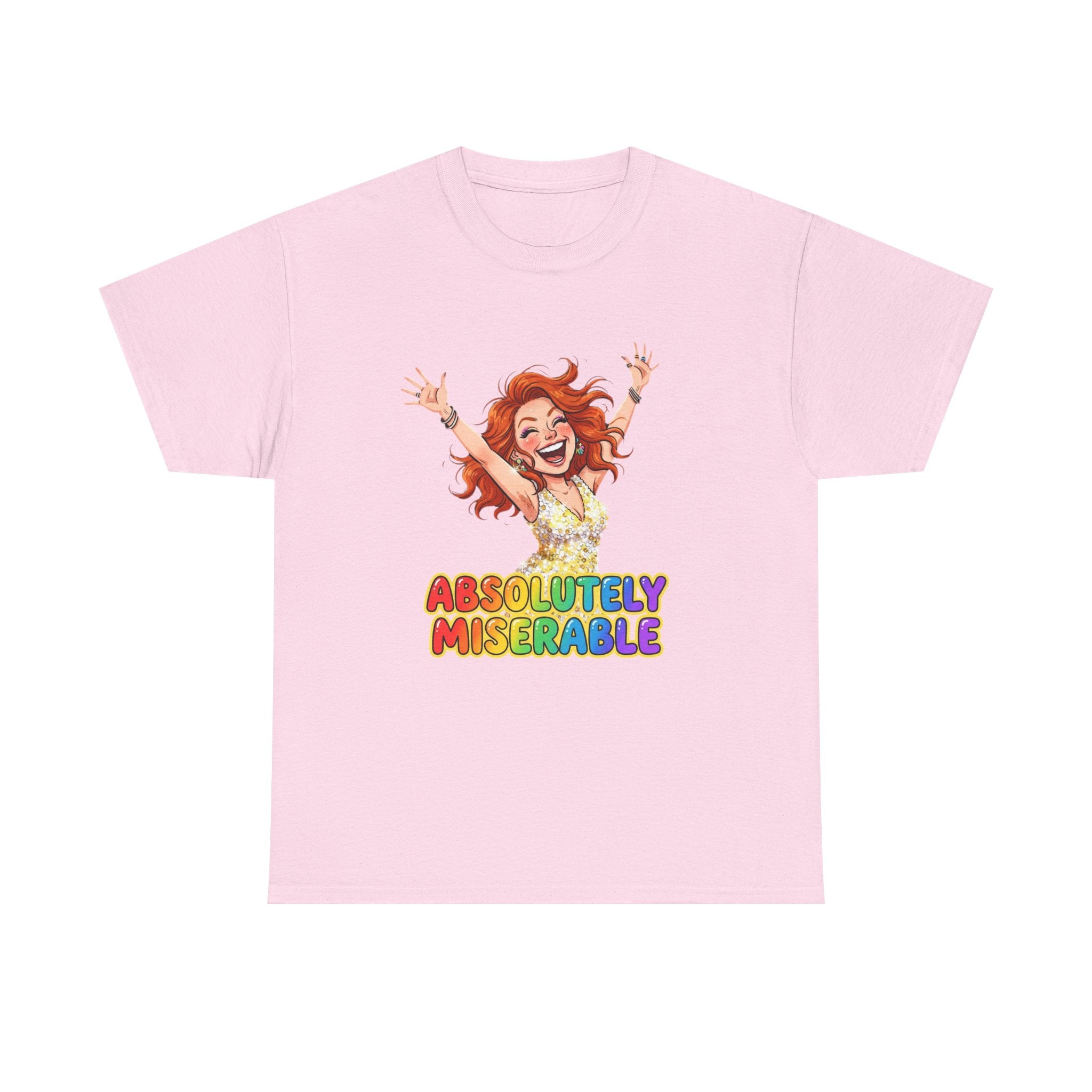 Absolutely Miserable Women's T-Shirt — Funny Redhead Cheer Cartoon Tee