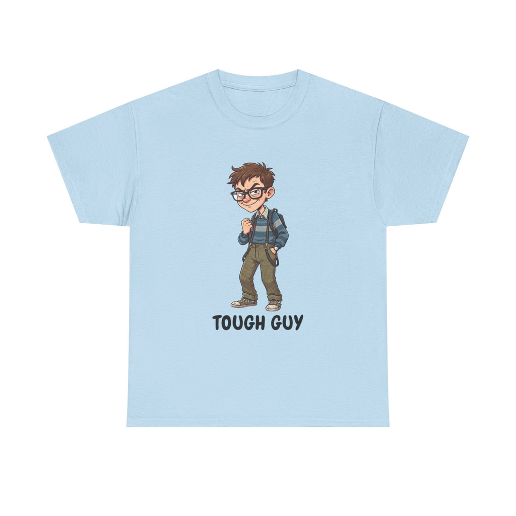 Tough Guy Graphic Tee — Nerdy Tough Guy Illustration T-Shirt