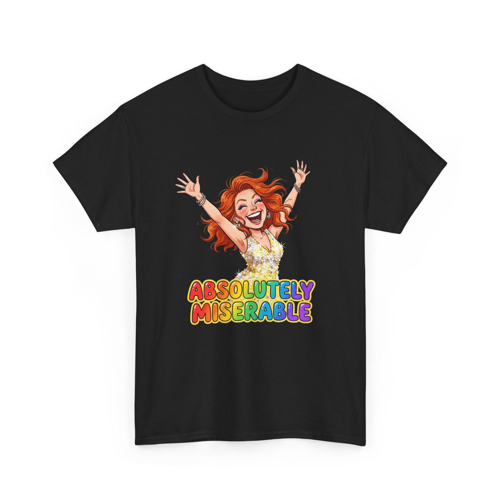 Absolutely Miserable Women's T-Shirt — Funny Redhead Cheer Cartoon Tee