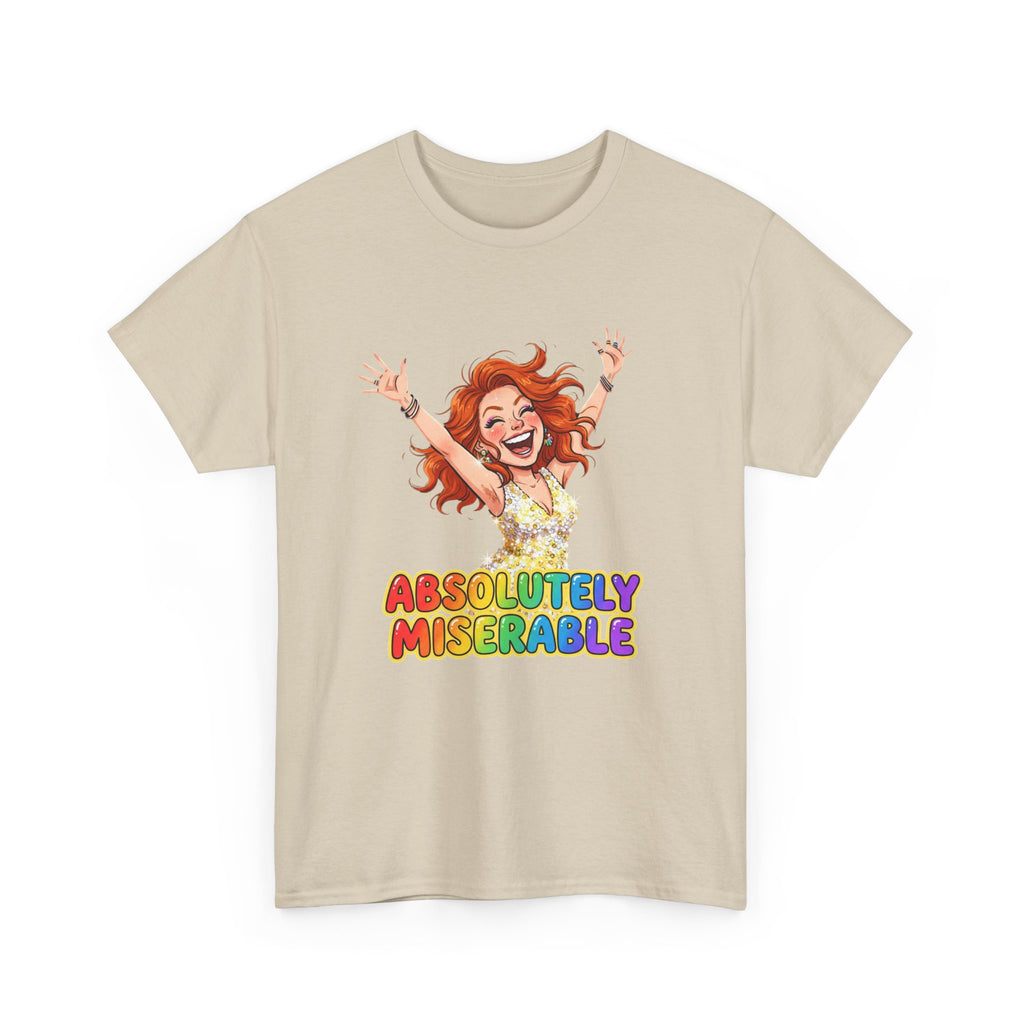Absolutely Miserable Women's T-Shirt — Funny Redhead Cheer Cartoon Tee