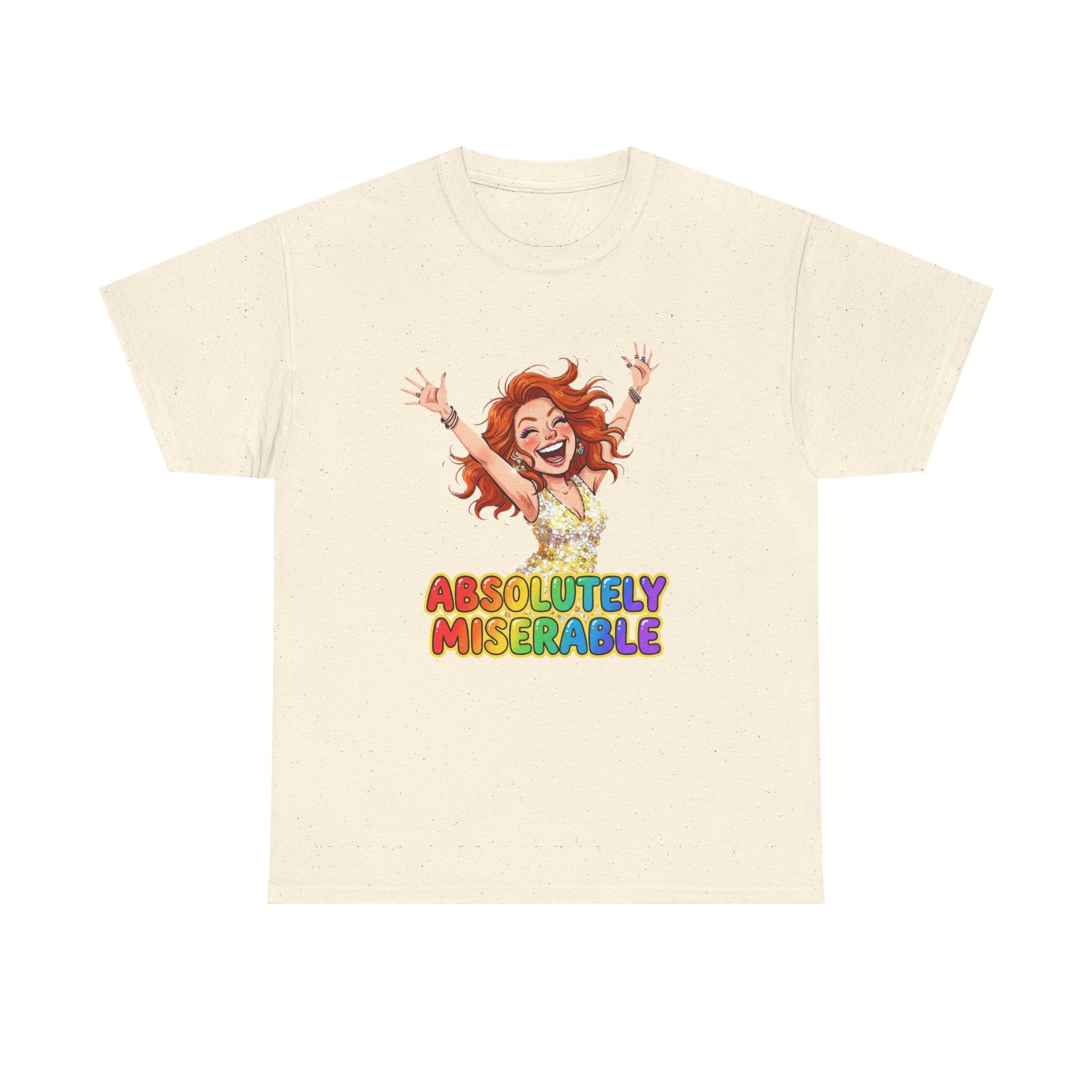 Absolutely Miserable Women's T-Shirt — Funny Redhead Cheer Cartoon Tee