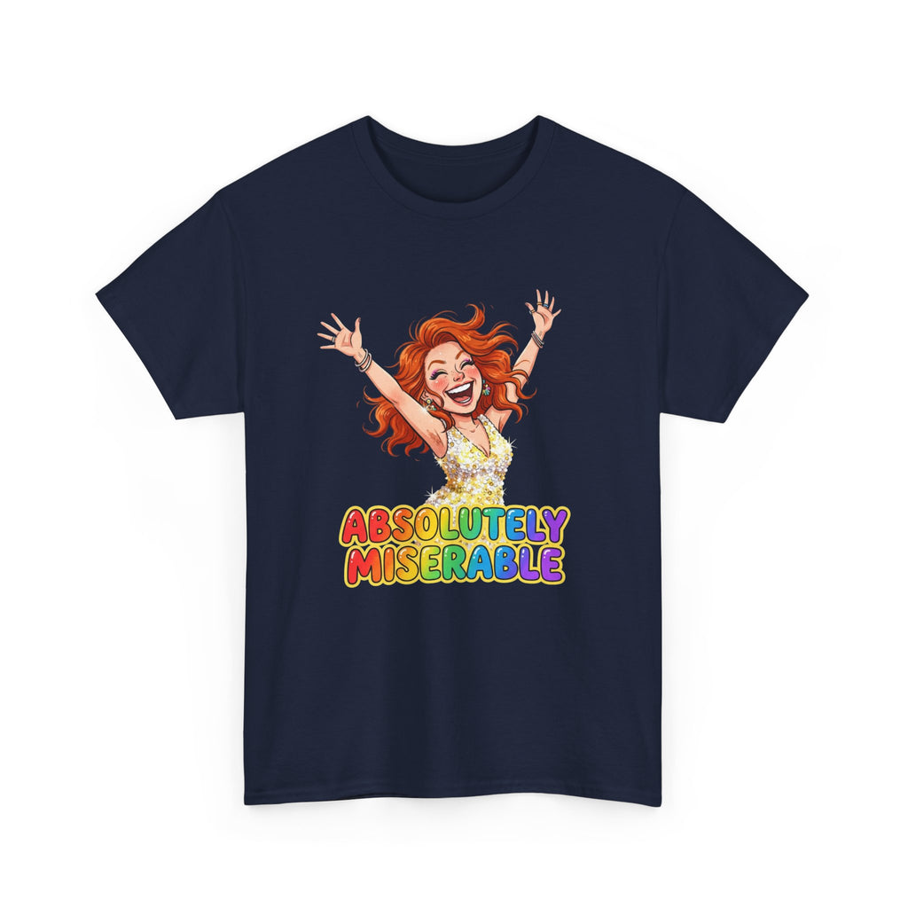 Absolutely Miserable Women's T-Shirt — Funny Redhead Cheer Cartoon Tee
